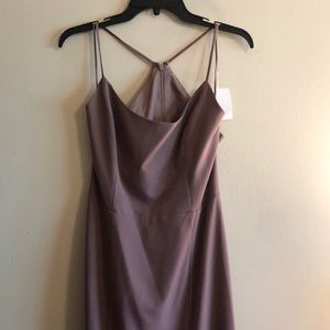 Amsale Taryn Mauve Crepe Dress